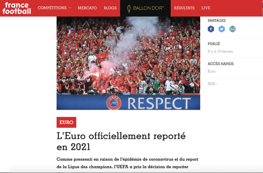 Truyền thông thế giới sốt vì EURO lẫn Copa America 2020 cùng bị hoãn - Ảnh 6.