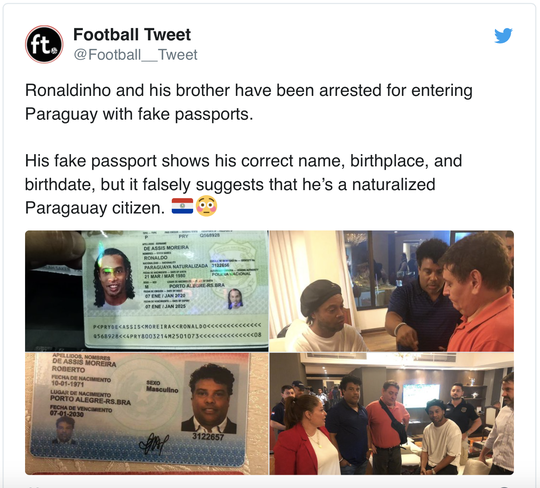 Ronaldinho bị bắt ở Paraguay vì dùng hộ chiếu giả - Ảnh 4.