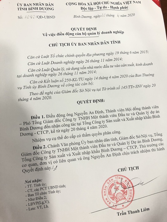 Bình Dương: Điều động cán bộ quản lý doanh nghiệp thay thế 3 lãnh đạo bị khởi tố - Ảnh 2.