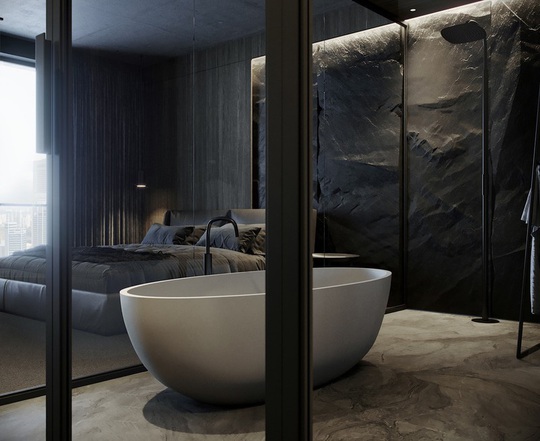 Những mẫu phòng tắm có bồn bằng đá tuyệt đẹp - Ảnh 8.