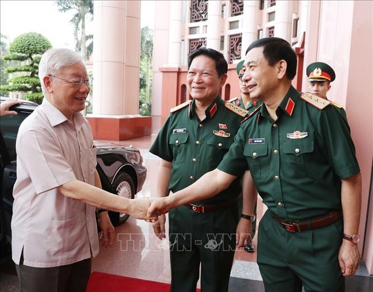 Chùm ảnh Tổng Bí thư, Chủ tịch nước Nguyễn Phú Trọng chủ trì Hội nghị Quân ủy Trung ương - Ảnh 1.
