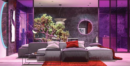 Thiết kế nội thất hiện đại với tông màu đỏ và xám theo phong cách Nhật Bản - Ảnh 18.