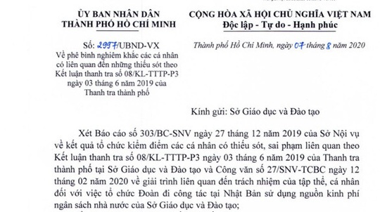 Giám đốc Sở GD-ĐT TP HCM Lê Hồng Sơn bị phê bình - Ảnh 1.