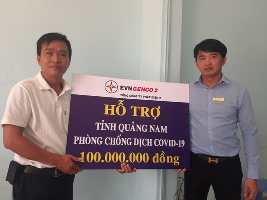 Thông qua Báo Người Lao Động, EVNGENCO 2 hỗ trợ Quảng Nam 100 triệu đồng phòng chống dịch Covid-19 - Ảnh 1.