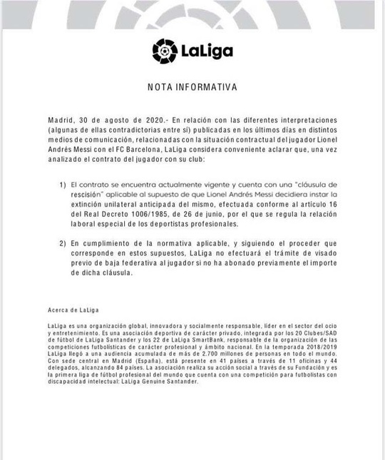 La Liga tổng công kích, Lionel Messi khó tự do rời bỏ Barcelona - Ảnh 4.