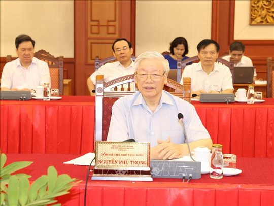 Tổng Bí thư, Chủ tịch nước chủ trì buổi làm việc với Thường vụ Thành ủy Hà Nội - Ảnh 3.