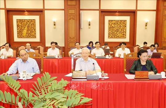 Tổng Bí thư, Chủ tịch nước chủ trì buổi làm việc với Thường vụ Thành ủy Hà Nội - Ảnh 4.