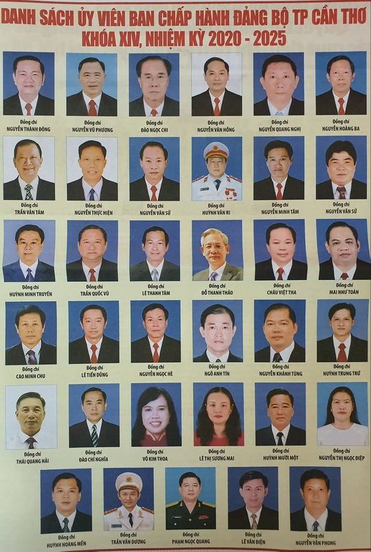 Chân dung 50 người trong Ban Chấp hành Đảng bộ Cần Thơ nhiệm kỳ mới - Ảnh 3.