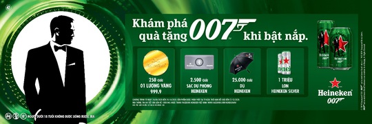 Phiên bản giới hạn Heineken James Bond “gây bão” với cơ hội trúng hàng trăm giải vàng - Ảnh 1.