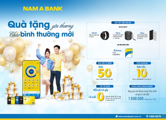 Nam A Bank triển khai “mưa” ưu đãi chào “bình thường mới” - Ảnh 1.