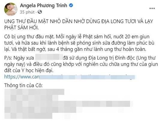 Vừa bị phạt 7,5 triệu đồng, Angela Phương Trinh tiếp tục... quảng bá giun đất! - Ảnh 2.