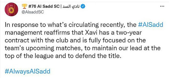 Đại gia Al Sadd cảnh báo Barcelona về Xavi Hernandez - Ảnh 3.