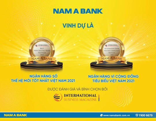 Nam A Bank nhận “cú đúp” giải thưởng quốc tế uy tín - Ảnh 1.