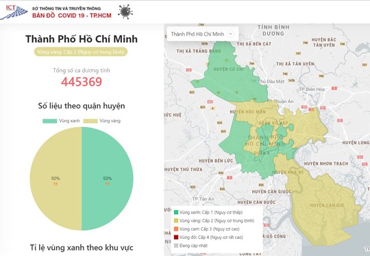 TP HCM chỉ còn vùng xanh, vùng vàng - Ảnh 1.