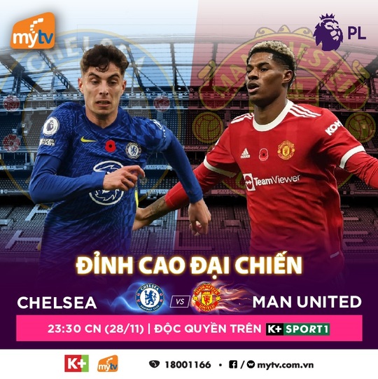 Xem đỉnh cao đại chiến Chelsea-Man United trên các gói Combo truyền hình MyTV và K+ - Ảnh 2.