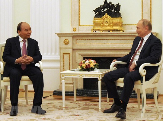 Chủ tịch nước Nguyễn Xuân Phúc hội đàm với Tổng thống Vladimir Putin - Ảnh 3.