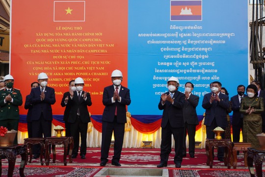 Chủ tịch nước dự lễ khởi công toà nhà hành chính Quốc hội Campuchia do Việt Nam viện trợ - Ảnh 3.