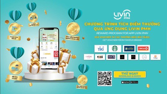 Ứng dụng Livin PMH: Chương trình “Tích điểm thưởng tại Phú Mỹ Hưng - Livin Coin” - Ảnh 1.