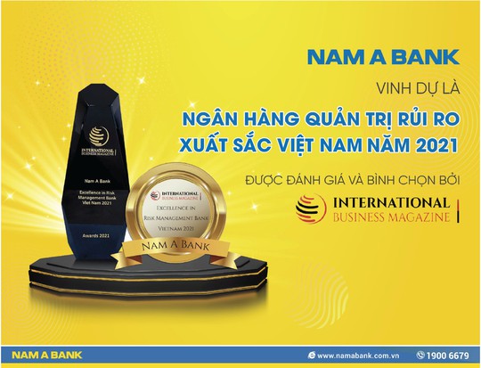 Nam A Bank nhận giải thưởng quốc tế về Ngân hàng quản trị rủi ro xuất sắc Việt Nam năm 2021 - Ảnh 1.