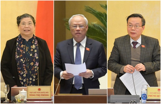 Trình Quốc hội miễn nhiệm 3 Phó Chủ tịch Tòng Thị Phóng, Uông Chu Lưu, Phùng Quốc Hiển - Ảnh 1.