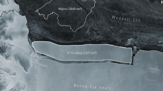 Phát hiện tảng băng trôi lớn nhất thế giới tách khỏi Nam Cực - Ảnh 1.