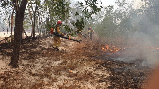 Quảng Nam: Hơn 100 người chữa cháy rừng giữa cái nắng 40 độ - Ảnh 1.