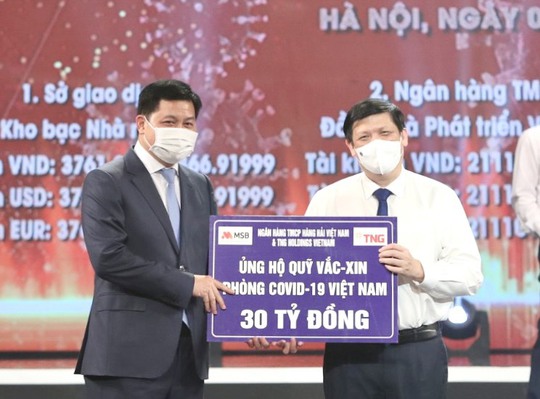 TNG Holdings Vietnam và ngân hàng MSB ủng hộ gần 50 tỉ phòng chống dịch covid-19 - Ảnh 1.