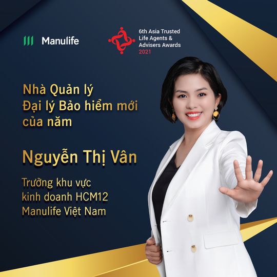 Đại lý Manulife Việt Nam được vinh danh “Nhà quản lý đại lý bảo hiểm mới của năm” - Ảnh 1.