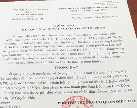 Bắt giam nguyên phó viện trưởng VKSND TP Bảo Lộc, điều tra tội nhận hối lộ - Ảnh 2.