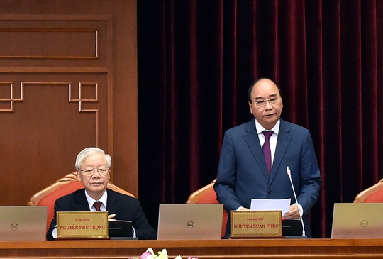Chủ tịch nước Nguyễn Xuân Phúc điều hành phiên khai mạc Hội nghị Trung ương 3 - Ảnh 1.