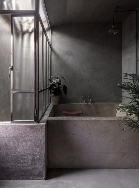 10 thiết kế phòng tắm cho người thích màu trầm - Ảnh 6.