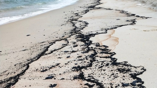 Gần 5km bờ biển Quảng Bình xuất hiện vết dầu lạ: Sở TN-MT sau kiểm tra, nói gì? - Ảnh 1.