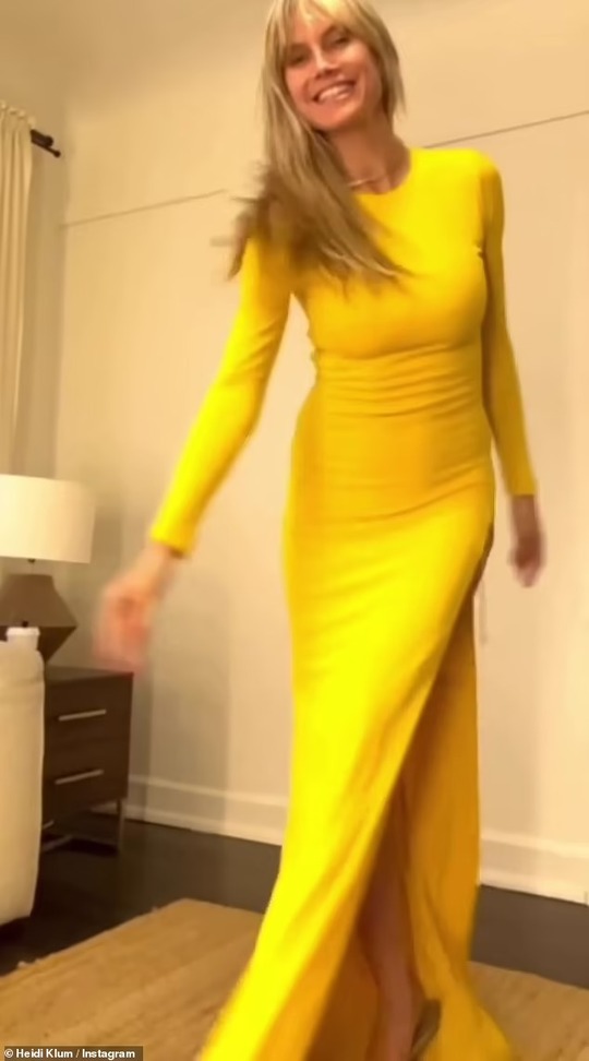 Siêu mẫu Heidi Klum gây sốt với đầm hở bạo - Ảnh 3.