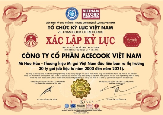 Hảo Hảo xác lập kỷ lục là thương hiệu mì gói tiêu thụ nhiều nhất Việt Nam - Ảnh 1.