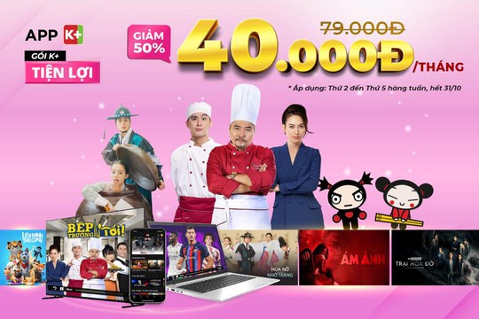 Lần đầu tiên K+ giảm 50% cho cả đầu thu và các gói thuê bao - Ảnh 1.