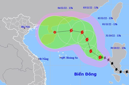 Bão số 7 tương tác với không khí lạnh, hướng di chuyển còn nhiều biến động - Ảnh 1.