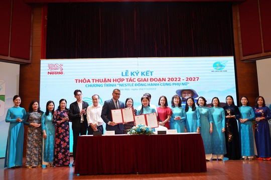 Nestlé Việt Nam và Hội Liên hiệp Phụ Nữ Việt Nam hợp tác giai đoạn 2022 - 2027 - Ảnh 1.