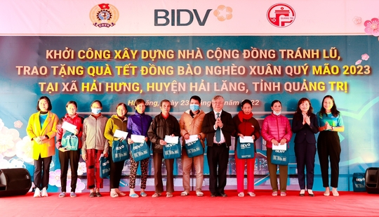 BIDV khởi công Nhà cộng đồng tránh lũ và tặng quà Tết cho đồng bào nghèo tại Quảng Trị  - Ảnh 2.