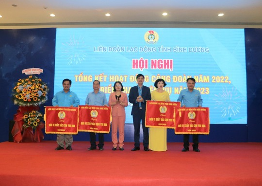 Nhiều phần quà Tết đến với công nhân khó khăn ở Bình Dương - Ảnh 1.