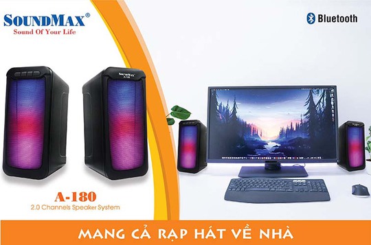 SoundMax A-180: nhỏ gọn để bàn, gọn gàng di động - Ảnh 1. SoundMax A-180: nhỏ gọn để bàn, gọn gàng di động - Ảnh 1.