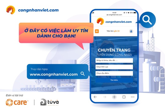 Ra mắt website tìm kiếm việc làm cho công nhân - Ảnh 2.
