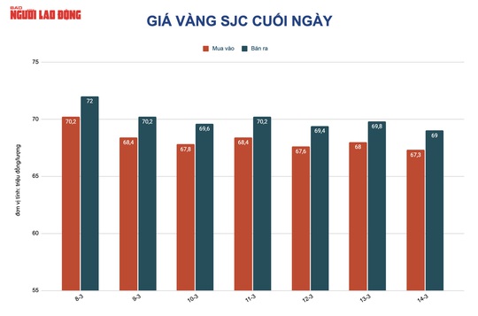 Giá vàng hôm nay 15-3: Vàng SJC giảm giá sâu - Ảnh 2.