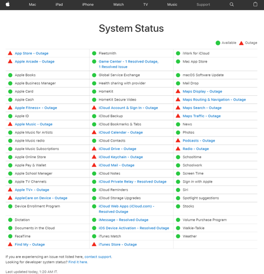 Hàng loạt dịch vụ của Apple gặp sự cố - Ảnh 2.