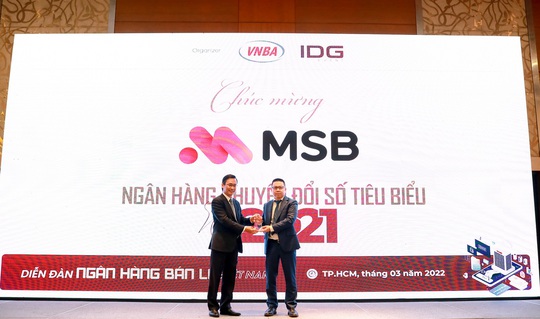 MSB nhận giải thưởng ngân hàng chuyển đổi số tiêu biểu - Ảnh 1.