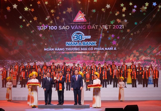 Nam A Bank được vinh danh giải thưởng Sao Vàng đất Việt 2021 - Ảnh 1.