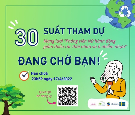 30 phóng viên nữ tại Hà Nội có cơ hội tham gia dự án quốc tế về môi trường - Ảnh 1.