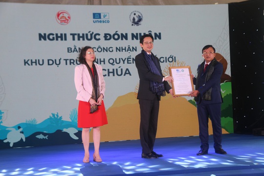 Trao bằng công nhận Khu dự trữ sinh quyển thế giới Núi Chúa - Ninh Thuận - Ảnh 1.