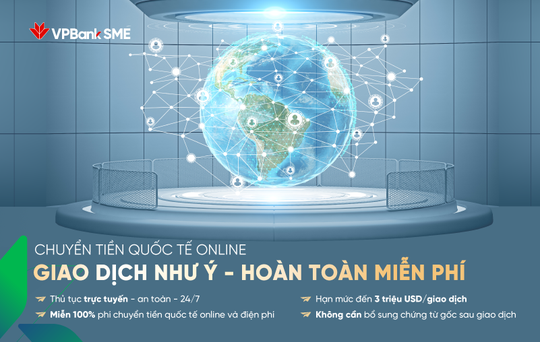 VPBank miễn 100% phí chuyển tiền quốc tế online - Ảnh 1.