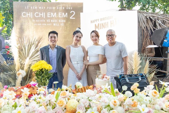 Sau tiệc cưới, Minh Hằng đóng phim cùng Ngọc Trinh - Ảnh 3.