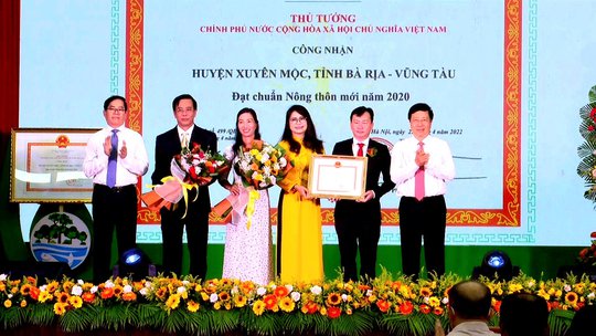 Bà Rịa - Vũng Tàu: Thêm 2 huyện được công nhận đạt chuẩn nông thôn mới - Ảnh 1.